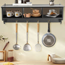 Wall Mount Cubby Organizer Hooks Entryway Storage Shelf