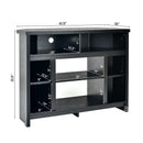 Modern Corner TV Stand with Adjustable Shelves for TVs up to 48 Inch