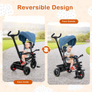 4-in-1 Baby Tricycle Toddler Trike with Convertible Seat