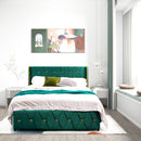 Queen/Full Size Upholstered Platform Bed Frame with Adjustable Headboard