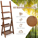 5-Tier Bamboo Ladder Shelf for Home Use