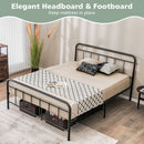 Heavy Duty Metal Platform Bed Frame with Headboard