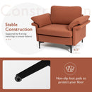 Modern Fabric Accent Armchair with Original Distributed Spring and Armrest Cushions
