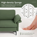 Modern Fabric Loveseat Sofa for with Metal Legs and Armrest Pillows