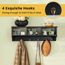 Wall Mount Cubby Organizer Hooks Entryway Storage Shelf