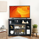 Modern Corner TV Stand with Adjustable Shelves for TVs up to 48 Inch