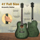 41 Inch Full Size Cutaway Acoustic Guitar Set for Beginner