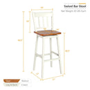 30.5 Inches Set of 2 Swivel Bar Stools with 360¬∞ Swiveling
