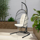 Hanging Wicker Egg Chair with Stand