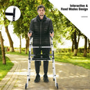 Height Adjustable Rolling Walker With Seat and Armrest Pad