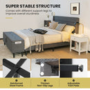 Full/Queen Size Upholstered Platform Bed Frame with Storage Ottoman