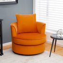 Modern 360¬∞ Swivel Barrel Chair with No Assembly Needed-Orange