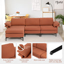 Extra Large Modular L-shaped Sectional Sofa with Reversible Chaise for 4-5 People
