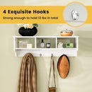 Wall Mount Cubby Organizer Hooks Entryway Storage Shelf