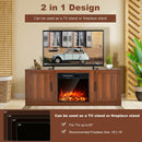 TV Stand with Double Barn Doors for TVs up to 65 Inch