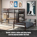 Twin Over Twin Loft Bunk Bed with Bookcase