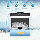 2-in-1 Stainless Steel Countertop Ice Maker with Water Dispenser