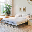 Full/Queen Size Metal Bed Frame Platform with Headboard