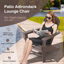 Patio HDPE Adirondack Chair with Retractable Ottoman