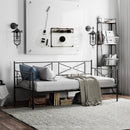 Metal Daybed Twin Bed Frame Stable Steel Slats Sofa Bed