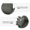 Modern Fabric Accent Armchair with Original Distributed Spring and Armrest Cushions