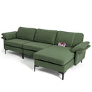 Extra Large Modular L-shaped Sectional Sofa with Reversible Chaise for 4-5 People