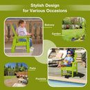 Patio Kids' Adirondack Chair with Ergonomic Backrest-Green