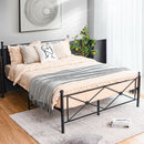 Full/Queen Size Metal Bed Frame Platform with Headboard