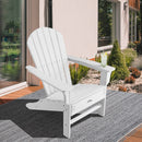 Patio HDPE Adirondack Chair with Retractable Ottoman