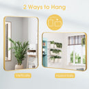 Metal Framed Bathroom Mirror with Rounded Corners