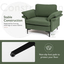 Modern Fabric Accent Armchair with Original Distributed Spring and Armrest Cushions