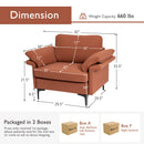 Modern Fabric Accent Armchair with Original Distributed Spring and Armrest Cushions