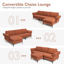 Extra Large Modular L-shaped Sectional Sofa with Reversible Chaise for 4-5 People