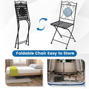 3 Pieces Patio Bistro Set Outdoor Furniture Mosaic Table Chairs