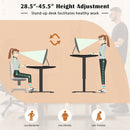 L-shaped Electric Standing Desk with 4 Memory Positions and LCD Display