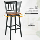 30.5 Inches Set of 2 Swivel Bar Stools with 360¬∞ Swiveling
