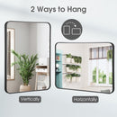 Metal Framed Bathroom Mirror with Rounded Corners