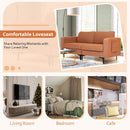 Modern Loveseat Sofa Couch with Side Storage Pocket and Sponged Padded Seat Cushions