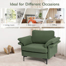 Modern Fabric Accent Armchair with Original Distributed Spring and Armrest Cushions