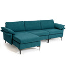 Extra Large Modular L-shaped Sectional Sofa with Reversible Chaise for 4-5 People