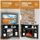 Modern Corner TV Stand with Adjustable Shelves for TVs up to 48 Inch
