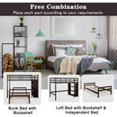 Twin Over Twin Loft Bunk Bed with Bookcase