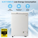 3.5/5 Cu.ft Compact Chest Freezer with Removable Storage Basket