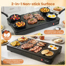 Electric Raclette Grill with 4 Nonstick Woks and Spatulas