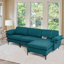 Extra Large Modular L-shaped Sectional Sofa with Reversible Chaise for 4-5 People