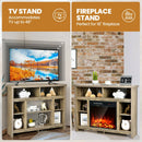 Modern Corner TV Stand with Adjustable Shelves for TVs up to 48 Inch