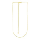 14k Yellow Gold Adjustable Wheat Chain 1.0mm