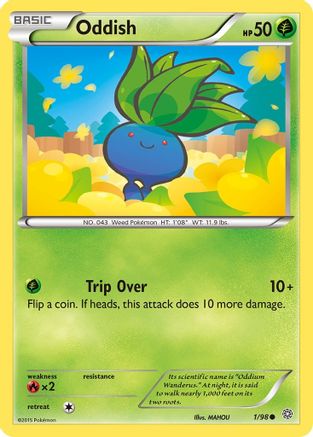 Oddish 001/98 - XY  Ancient Origins Reverse Holofoil