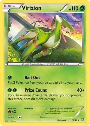 Virizion 012/98 - XY  Ancient Origins Holofoil