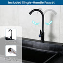 100L Utility Sink with Rotating Faucet and Storage Shelf